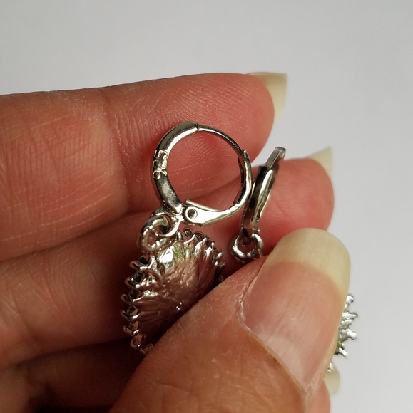 Swarovski Elements 925 Sterling Silver Garnet Red Earrings NEW - Picture 15 of 16